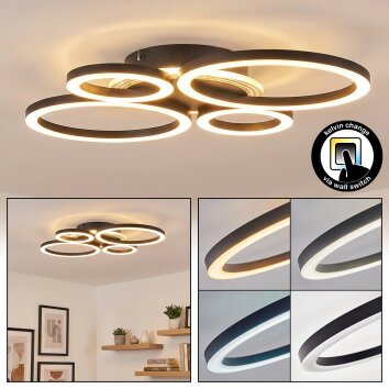 Marek Deckenleuchte LED Schwarz, 1-flammig