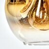 Ripoll Hängeleuchte Glas 20 cm Gold, Klar, 1-flammig