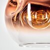 Ripoll Hängeleuchte Glas 25 cm Klar, Kupferfarben, 1-flammig