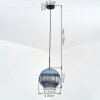 Koyoto Hängeleuchte Glas 30 cm Blau, 1-flammig