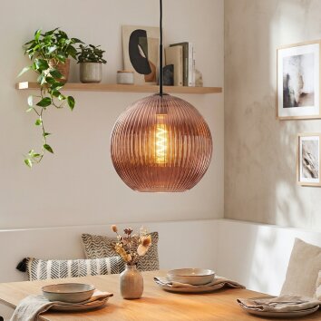 Koyoto Hängeleuchte Glas 30 cm Kupferfarben, 1-flammig