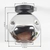 Ripoll Deckenleuchte Glas 20 cm Chrom, Rauchfarben, 1-flammig
