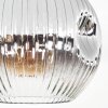 Ripoll Deckenleuchte Glas 20 cm Chrom, Klar, Rauchfarben, 1-flammig