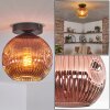 Ripoll Deckenleuchte Glas 20 cm Kupferfarben, 1-flammig