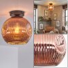 Ripoll Deckenleuchte Glas 25 cm Kupferfarben, 1-flammig