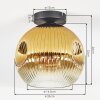 Ripoll Deckenleuchte Glas 25 cm Gold, Klar, 1-flammig