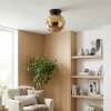 Ripoll Deckenleuchte Glas 20 cm Gold, 1-flammig