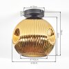 Ripoll Deckenleuchte Glas 25 cm Gold, 1-flammig