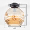 Ripoll Deckenleuchte Glas 25 cm Bernsteinfarben, 1-flammig