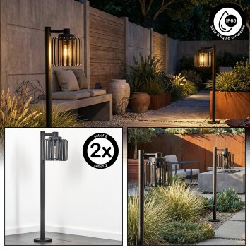 Horil Außenwegeleuchte Schwarz, 1-flammig