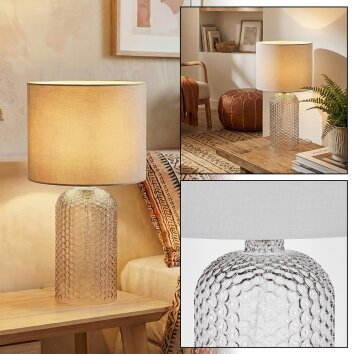 Fonil Tischleuchte Rauchfarben, Transparent, Klar, 1-flammig