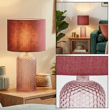 Fonil Tischleuchte Rosa, Transparent, Klar, 1-flammig