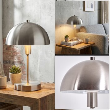 Veltri Tischleuchte Nickel-Matt, 1-flammig