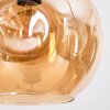 Ripoll Hängeleuchte Glas 25 cm Bernsteinfarben, Klar, Rauchfarben, 4-flammig