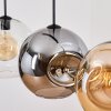 Ripoll Hängeleuchte Glas 30 cm Bernsteinfarben, Klar, Rauchfarben, 4-flammig