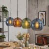 Koyoto Hängeleuchte Glas 25 cm Blau, Grün, Kupferfarben, 4-flammig
