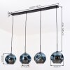 Ripoll Hängeleuchte Glas 25 cm Blau, 4-flammig