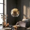 Ripoll Hängeleuchte Glas 30 cm Gold, Klar, 1-flammig