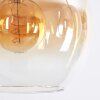 Koyoto Hängeleuchte Glas 25 cm Bernsteinfarben, Klar, Rauchfarben, 4-flammig