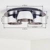 Folar Deckenleuchte LED Schwarz, 3-flammig