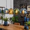 Ripoll Hängeleuchte Glas 30 cm Blau, Gold, Grün, 4-flammig