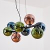Gastor Pendelleuchte Glas 15 cm Blau, Grün, Kupferfarben, 8-flammig