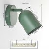 Horen Wandleuchte 2-er Set Grün, 1-flammig