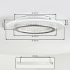 Lidor Deckenleuchte LED Grau, Weiß, 1-flammig