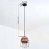 Ripoll Hängeleuchte Glas 20 cm Kupferfarben, 1-flammig