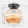 Koyoto Deckenleuchte Glas 20 cm Bernsteinfarben, 1-flammig