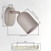 Horen Wandleuchte 2-er Set Sandfarben, 1-flammig