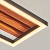 Macos Deckenleuchte LED Holzoptik, Schwarz, 1-flammig