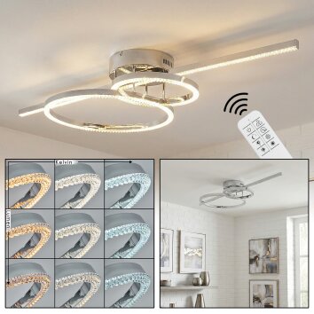 Goren Deckenleuchte LED Chrom, Silber, 1-flammig