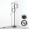 Firon Stehleuchte LED Schwarz, 2-flammig