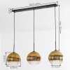 Koyoto Hängeleuchte Glas 25 cm Gold, Klar, 3-flammig