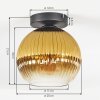 Koyoto Deckenleuchte Glas 20 cm Gold, Klar, 1-flammig