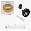 Koyoto Deckenleuchte Glas 20 cm Gold, Klar, 1-flammig