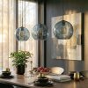 Koyoto Hängeleuchte Glas 25 cm Blau, 3-flammig