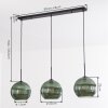 Koyoto Hängeleuchte Glas 25 cm Grün, 3-flammig