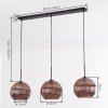 Koyoto Hängeleuchte Glas 25 cm Kupferfarben, 3-flammig