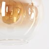 Koyoto Hängeleuchte Glas 30 cm Bernsteinfarben, Klar, Rauchfarben, 3-flammig