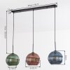 Koyoto Hängeleuchte Glas 25 cm Blau, Grün, Rot, 3-flammig