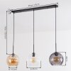 Koyoto Hängeleuchte Glas 25 cm Bernsteinfarben, Klar, Rauchfarben, 3-flammig
