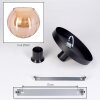Koyoto Deckenleuchte Glas 25 cm Bernsteinfarben, 1-flammig
