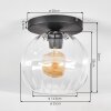Koyoto Deckenleuchte Glas 25 cm Klar, 1-flammig
