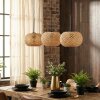 Bauro Hängeleuchte 20 cm Naturfarben, 3-flammig