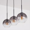 Koyoto Hängeleuchte Glas 20 cm Klar, Rauchfarben, 3-flammig