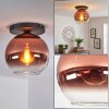 Koyoto Deckenleuchte Glas 25 cm Klar, Kupferfarben, 1-flammig