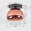 Koyoto Deckenleuchte Glas 25 cm Klar, Kupferfarben, 1-flammig