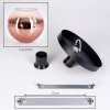 Koyoto Deckenleuchte Glas 25 cm Klar, Kupferfarben, 1-flammig
